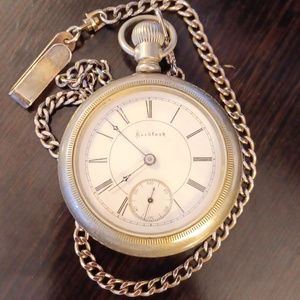Rockford railroad watch and chain
